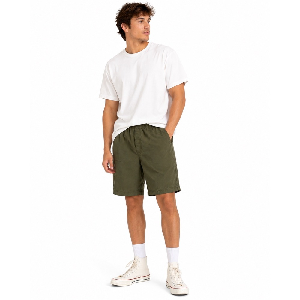 Voyager Performance Shorts Mens XL Green Elastic Waist Hiking Gorpcore Utility